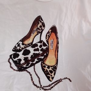 White T-Shirt Jimmy Choo Shoes And Bag Picture Sz 3XL Short Sleeve